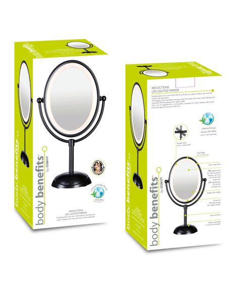 LED Lighted Mirror - Matt Black